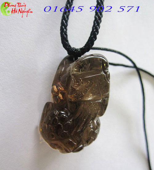 đá quý hà nguyễn - dây chuyền tỳ hưu thạch anh khói